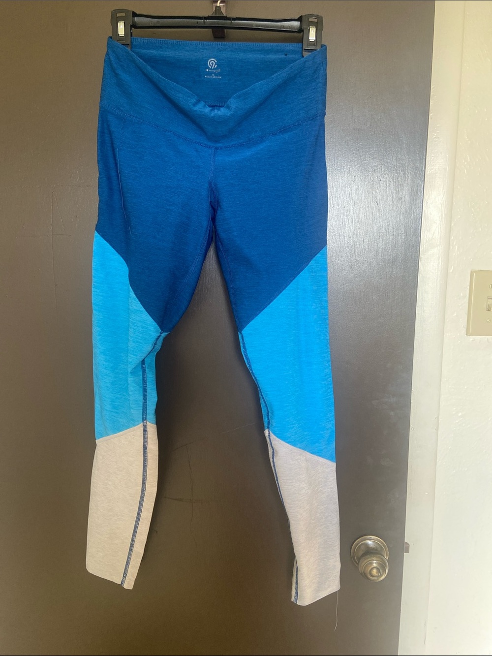 Champion Blue and gray Colorblock Active Leggings
